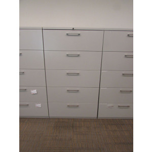 Haworth White Lateral File Cabinet (36
