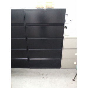 AFS Black 5 Drawer Lateral File Cabinets -  Product Picture 1