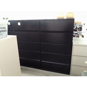 AFS Black 5 Drawer Lateral File Cabinets -  Product Picture 2