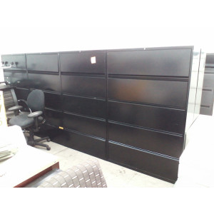 AFS Black 5 Drawer Lateral File Cabinets -  Product Picture 4
