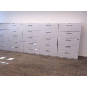 Haworth White Lateral File Cabinet (36