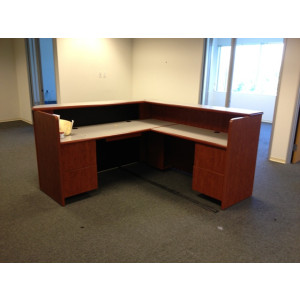 Cherrywood Reception Desk - reception station Product Picture 2