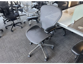 Remastered Pre-Owned Herman Miller Aeron (Graphite Color) 