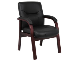Boss B8909 Wood Trim Guest Chair