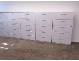 Haworth White Lateral File Cabinet (36
