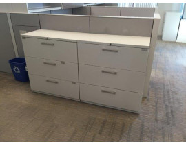 Haworth White Lateral File Cabinet (36
