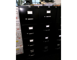 4 Drawer Black Vertical File Cabinet