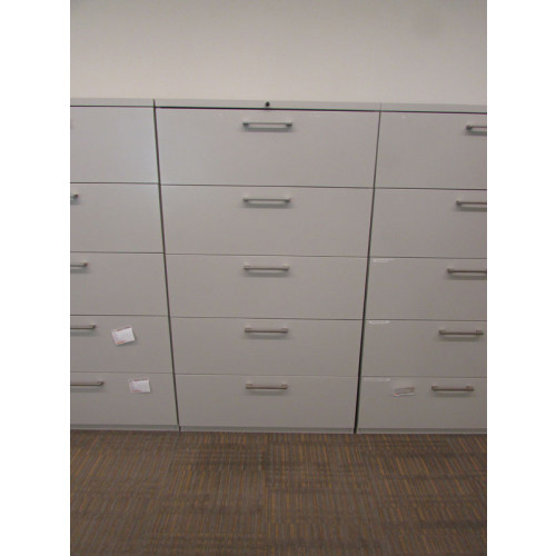 Haworth White Lateral File Cabinet (36