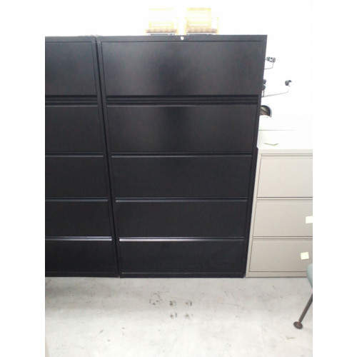 The Perfect AFS Black 5 Drawer Lateral File Cabinets