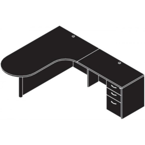 Cherryman Amber Bullet Shape Laminate Desks