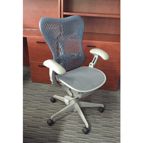 Herman Miller Mirra Blue Grey Chair 