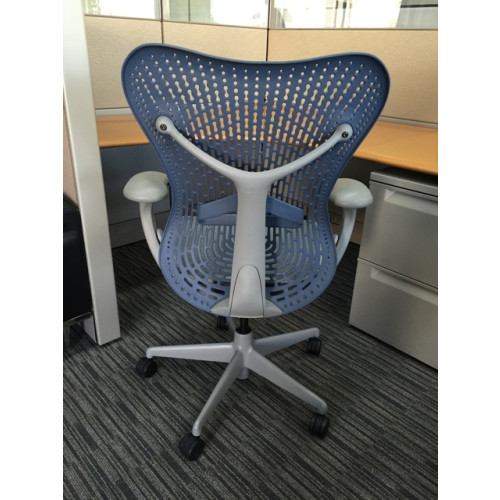 The Perfect Herman Miller Mirra Blue Grey Chair 