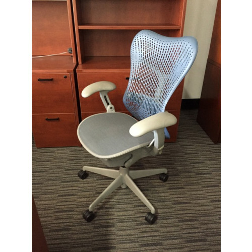 Herman Miller Mirra Blue Grey Chair 