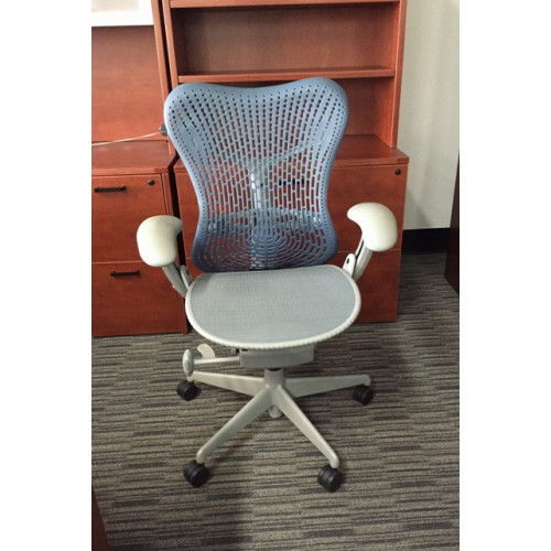 Herman Miller Mirra Blue Grey Chair 
