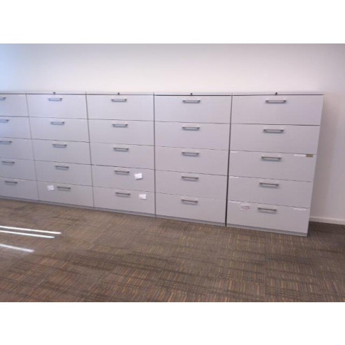 The Perfect Haworth White Lateral File Cabinet (36