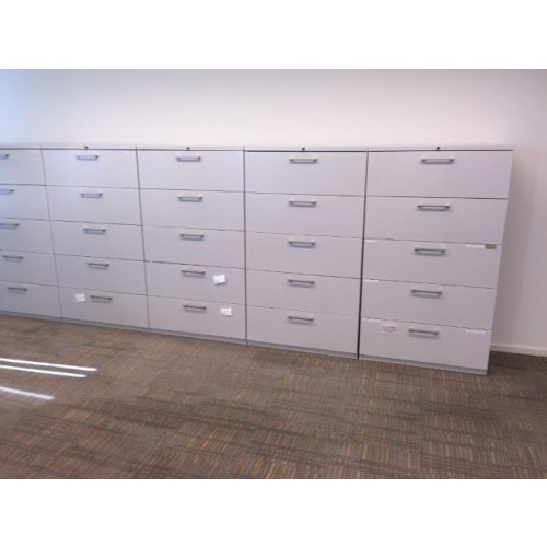 Haworth White Lateral File Cabinet (36