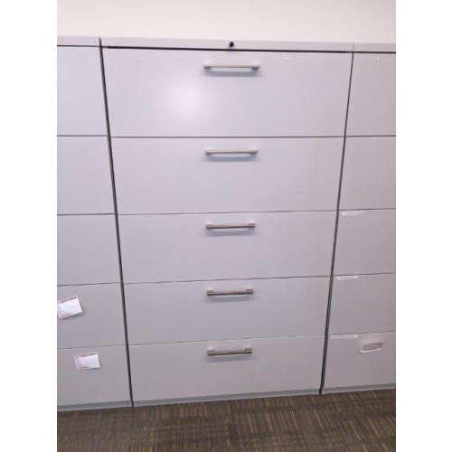 Haworth White Lateral File Cabinet (36