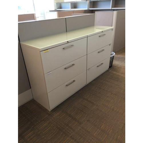 The Perfect Haworth White Lateral File Cabinet (36