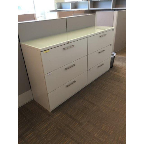 Haworth White Lateral File Cabinet (36