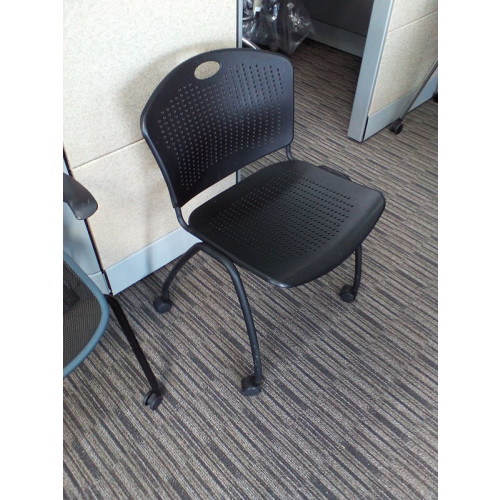 The Perfect Sit On It Black Rolling Multipurpose Chair