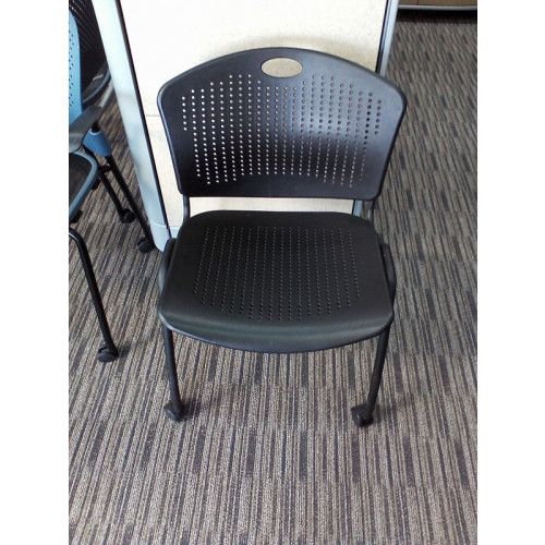 Sit On It Black Rolling Multipurpose Chair